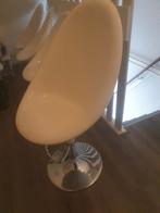 4 eetkamer draaistoelen in hoogte te verstellen  melkwit, Ophalen, Eivormige kuipstoelen, Wit, Zo goed als nieuw