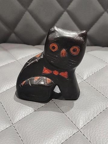 Vintage Mexico kat beeldje zwart keramiek Manuel Felguerez beschikbaar voor biedingen