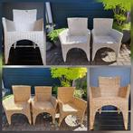 Riviera Maison rattan/ rotan eetkamer stoel 5x, Ophalen, Gebruikt, Overige kleuren, Riet of Rotan