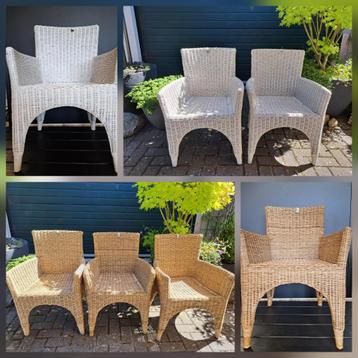 Riviera Maison rattan/ rotan eetkamer stoel 5x beschikbaar voor biedingen
