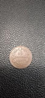 3##    Italië 10 centesimos 1863, Ophalen of Verzenden, Italië