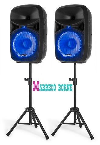 Actieve Speaker set, Luidsprekers, 10" LED, Kabels, VPS102A, Audio, Tv en Foto, Luidsprekers, Nieuw, Overige typen, 120 watt of meer