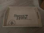 home sweet home dienblad, Ophalen of Verzenden, Gebruikt, Rechthoekig, Hout