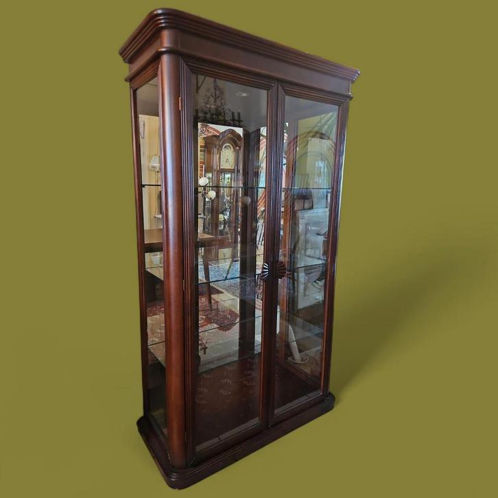 Elegante Vitrinekast, Huis en Inrichting, Kasten | Vitrinekasten, Gebruikt, 150 tot 200 cm, 50 tot 100 cm, 25 tot 50 cm, Met deur(en)