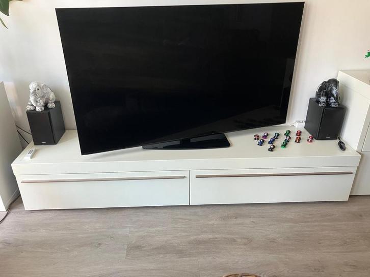 Hulsta tv-meubel wit, Huis en Inrichting, Kasten | Televisiemeubels, Gebruikt, Minder dan 100 cm, 200 cm of meer, 25 tot 50 cm
