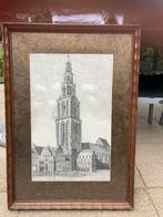 Potloodtekening Martinitoren, Antiek en Kunst, Kunst | Tekeningen en Foto's, Ophalen of Verzenden