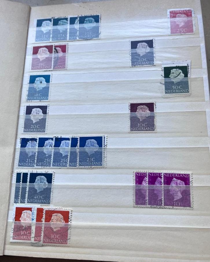 Prachtige verzameling Nederlandse postzegels - 3 albumbladen, Postzegels en Munten, Postzegels | Nederland, Gestempeld, Ophalen of Verzenden