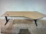 Hoekbureau hoogte verstelbaar 65-85 cm buro120x80cm esdoorn, Ophalen, In hoogte verstelbaar, Zo goed als nieuw, Bureau