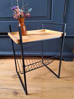 Lektuurbak | bijzettafel metaal & bamboe | strak design, Huis en Inrichting, Tafels | Bijzettafels, Minder dan 45 cm, Minder dan 55 cm