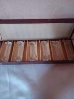 6 kristallen messenleggers, Antiek en Kunst, Antiek | Bestek, Ophalen of Verzenden