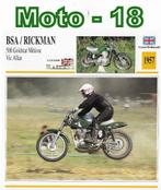 Moto18 motorkaart bsa / rickman vic allan ( 1957 ), Ophalen of Verzenden, Zo goed als nieuw, Motoren