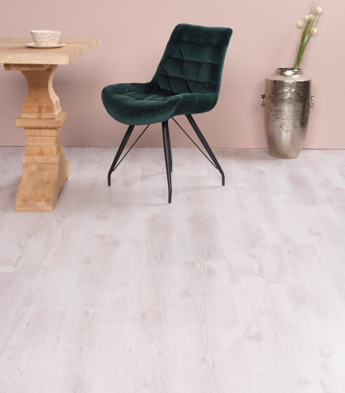 Laatste partij wit eiken laminaat te koop 90m2, Huis en Inrichting, Stoffering | Vloerbedekking, Nieuw, Laminaat, Wit, 75 m² of meer