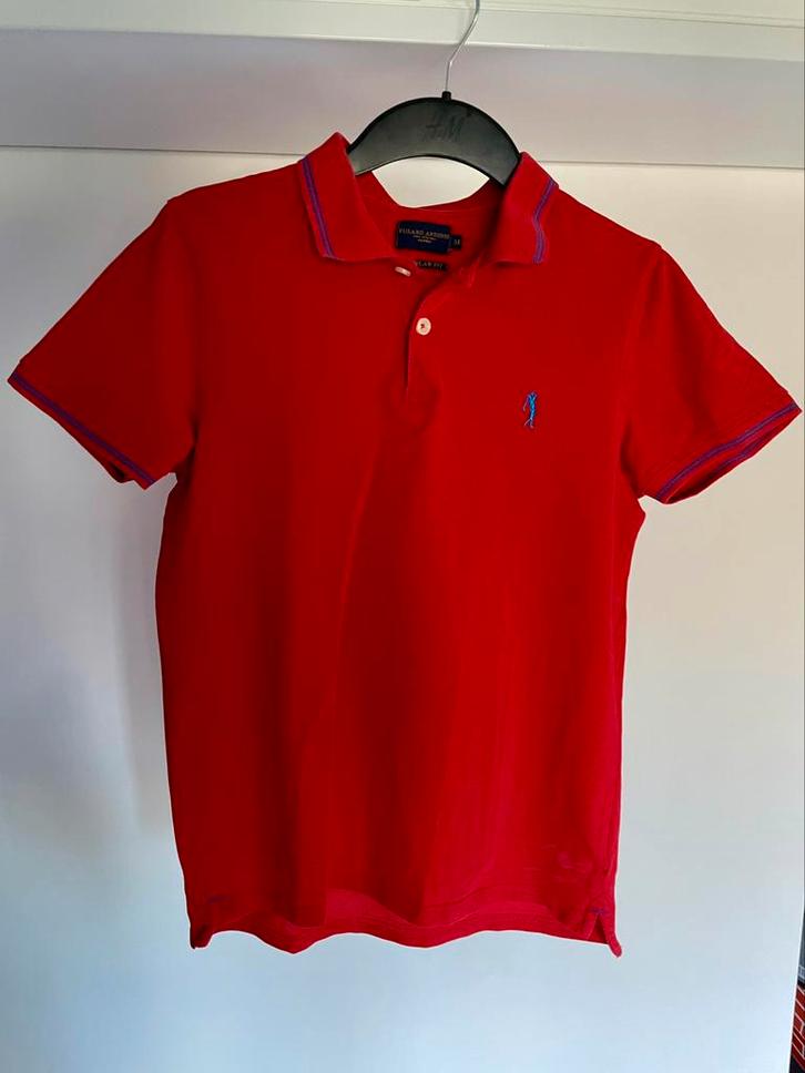 Fusiaro Antonio Polo - Maat M - Italiaanse Klasse, Kleding | Heren, Polo's, Zo goed als nieuw, Maat 48/50 (M), Rood, Ophalen of Verzenden