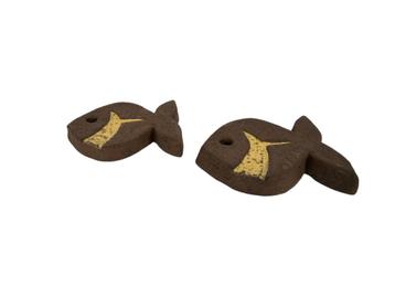 Pottenbakkerij de Schuur - 2 wandsculpturen - Vissen beschikbaar voor biedingen