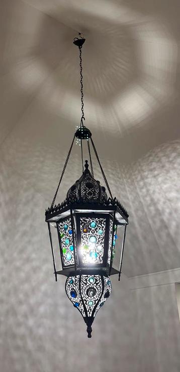 Zeldzame Marokkaanse Hanglamp, handwerk Messing beschikbaar voor biedingen