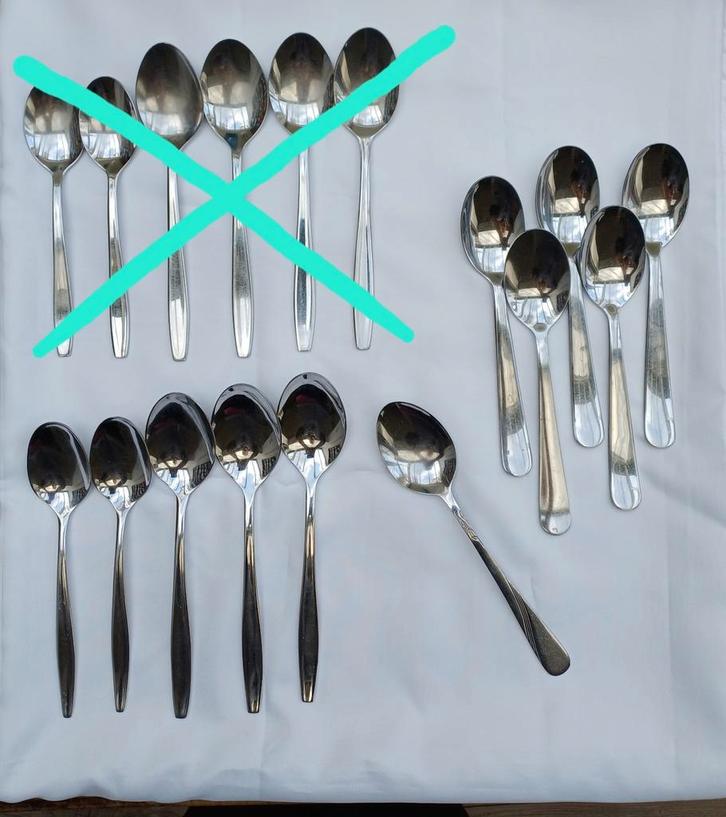 Eetlepels los van Amefa / Ikea / Esmeyer / 1 euro p/st, Huis en Inrichting, Keuken | Bestek, Gebruikt, Los bestek, Rvs of Chroom