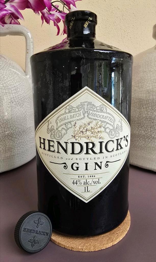 HENDRICK'S GIN lege fles 1liter, Verzamelen, Wijnen, Gebruikt, Overige typen, Ophalen of Verzenden