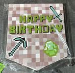 Minecraft feestpakket versiering taart versiering, Nieuw, Versiering, Verzenden, Verjaardag