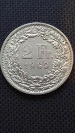 2 Franc 1969 Zwitserland, Ophalen of Verzenden, Losse munt, Overige landen