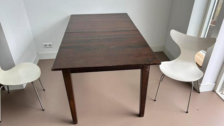 Grote eettafel, vintage, Huis en Inrichting, Tafels | Eettafels, Gebruikt, 50 tot 100 cm, 200 cm of meer, Vijf personen of meer