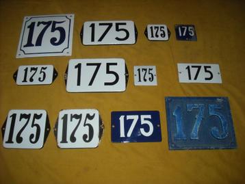 oud emaille huisnummer 175 ook 176 177 178 179 180 181 182 1 beschikbaar voor biedingen