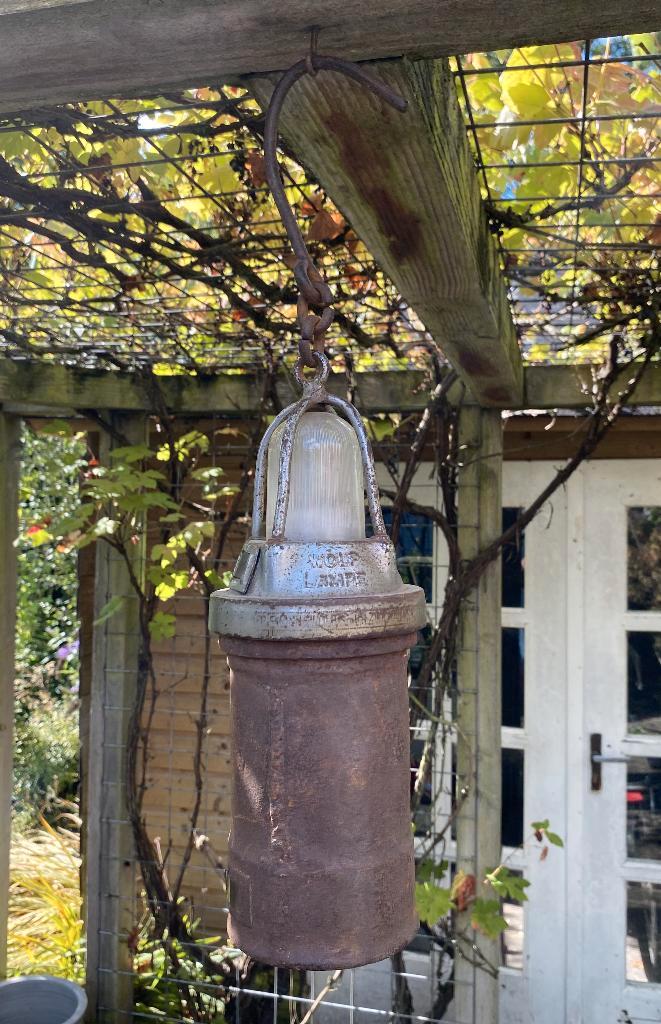 Oude Mijnlamp Wolf Lampe - vintage antiek brocante mijnen, Antiek en Kunst, Antiek | Lampen, Ophalen of Verzenden