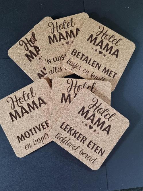 Onderzetters van kurk voor moederdag, Huis en Inrichting, Woonaccessoires | Onderzetters, Nieuw, Glas of Kopje, Verzenden