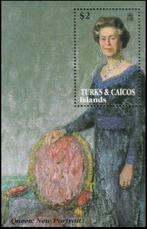 BLOK Turks Caicos 1993, Queen Elizabeth II 40 jaar Troon, pf, Postzegels en Munten, Postzegels | Thematische zegels, Koningshuis