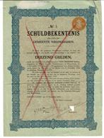 Gemeente Nieuwleusen 1918 - Obligatie ƒ 1000-oplage 10 stuks, Postzegels en Munten, Aandelen en Waardepapieren, Obligatie of Lening