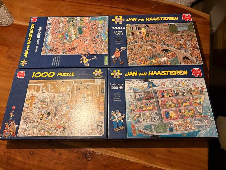 Jan van Haasteren Puzzels - 1000 Stukjes - Compleet, Hobby en Vrije tijd, Denksport en Puzzels, Zo goed als nieuw, Legpuzzel, 500 t/m 1500 stukjes