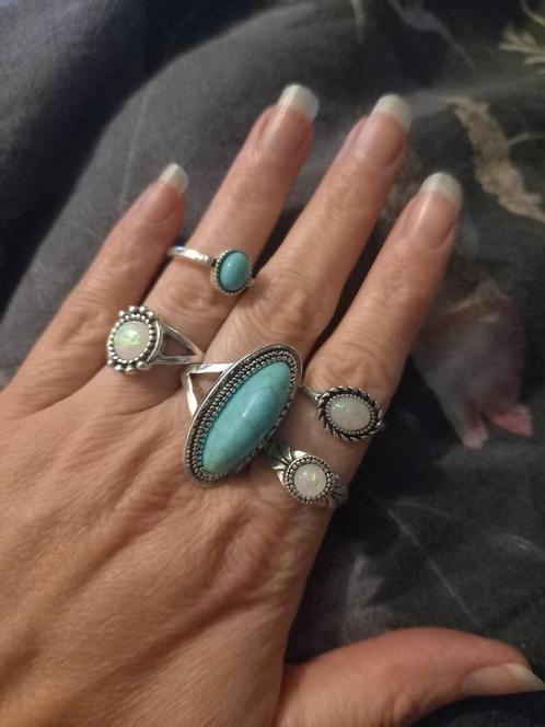 Ringen 5 stuks boho ibiza stijl nieuw, Sieraden, Tassen en Uiterlijk, Ringen, Nieuw, Dame, Ophalen of Verzenden