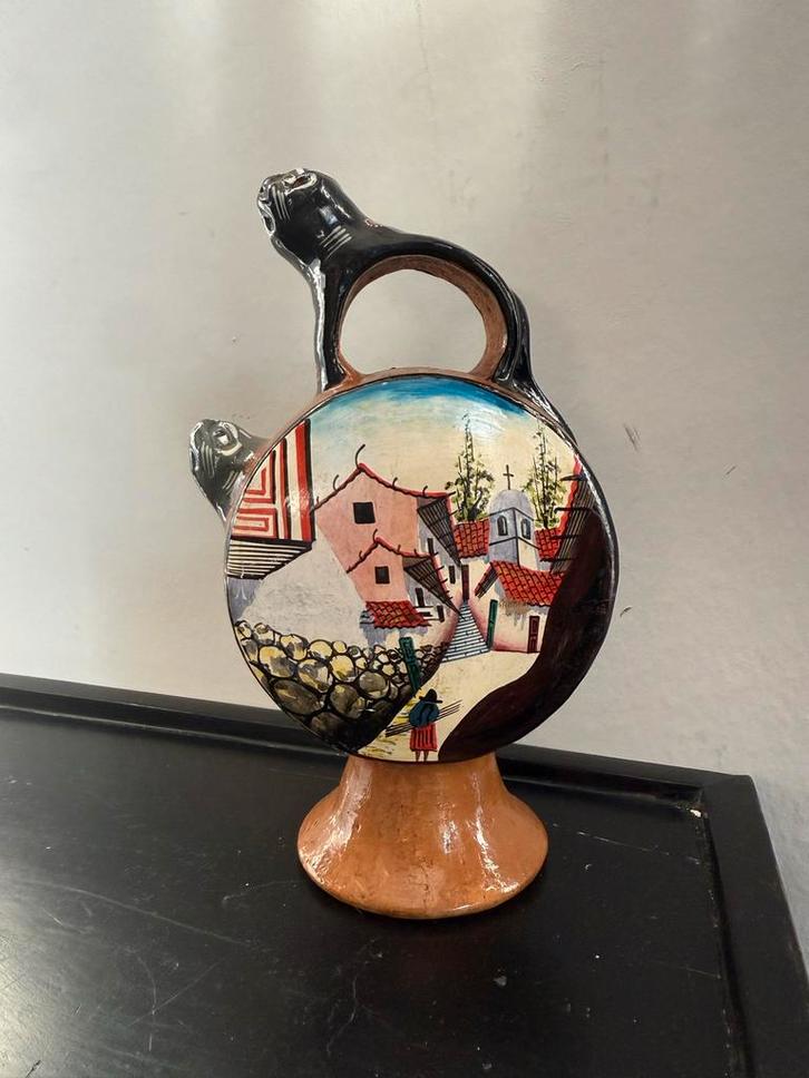 Vintage Peruaanse keramische kruik, Antiek en Kunst, Antiek | Vazen, Ophalen of Verzenden