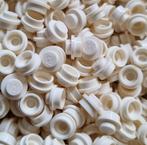 Lego 1x1 round plate, White (per 100), Verzenden, Nieuw, Losse stenen, Lego