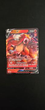 Entei V - Foil Pokémonkaart, Ophalen of Verzenden, Zo goed als nieuw, Losse kaart, Foil