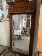 Ouderwetse geslepen spiegel in houten lijst 150x75cm, Antiek en Kunst, Antiek | Spiegels, Minder dan 100 cm, Ophalen
