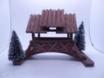 Luville Kerstdorp item  Wooden footbridge with trees, Verzenden, Zo goed als nieuw