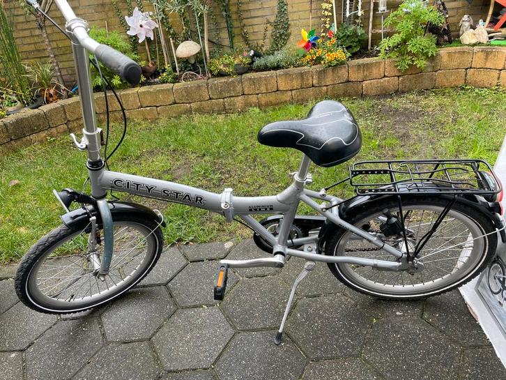 Vouwfiets van City star zie op foto’s, Fietsen en Brommers, Fietsen | Vouwfietsen, Gebruikt, Overige merken, Ophalen