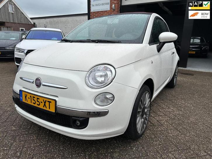 Fiat 500 1.2 Lounge CABRIOLET-AIRCO-PDC, Auto's, Fiat, Bedrijf, Te koop, ABS, Airbags, Elektrische buitenspiegels, Electronic Stability Program (ESP)