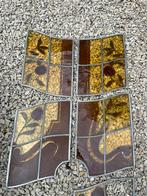 GLAS IN LOOD ANTIEK GLAS MOOIE KLEUR ROOS RAAM, Doe-het-zelf en Verbouw, Glas en Ramen, Ophalen, Minder dan 80 cm, Glas in lood