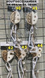 HOUT DECO HANGER NR 40 t/m 44 HOUT, GOUD en PLUCHE 50 cm, -, -, Nieuw, Ophalen of Verzenden