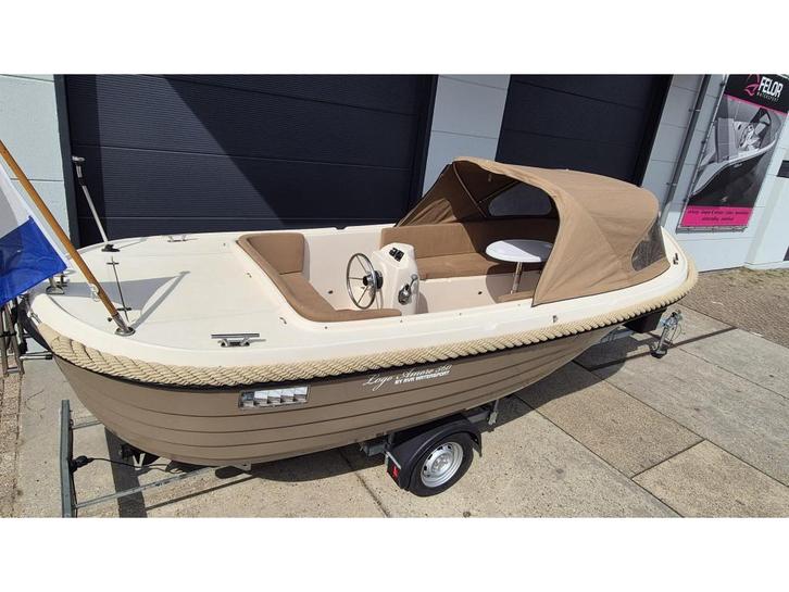 Lago Amore 560 met 25pk&veel opties&trailer, Watersport en Boten, Sloepen, Gebruikt, 10 tot 30 pk, 3 tot 6 meter, Buitenboordmotor