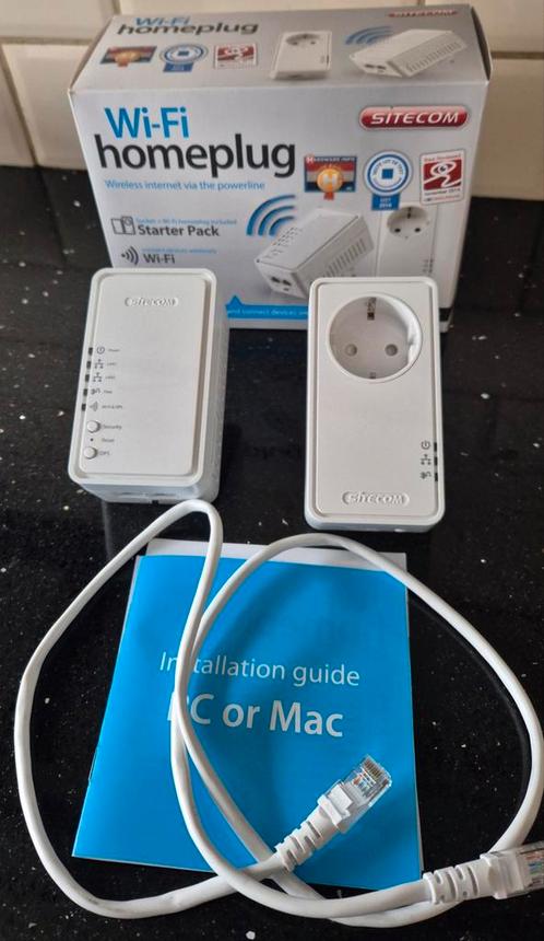 Sitecom LN-555 Wi-Fi Homeplug 500 Mbps 2 Pack, Computers en Software, Netwerk switches, Zo goed als nieuw, Ophalen of Verzenden