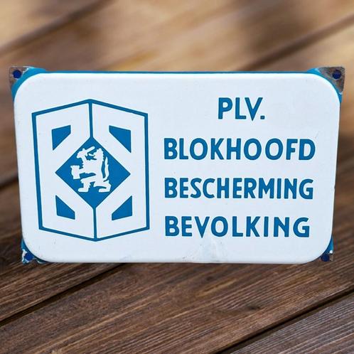 Deurpostje Plaatsvervangend Blokhoofd Bescherming Bevolking., Verzamelen, Merken en Reclamevoorwerpen, Gebruikt, Reclamebord, Ophalen of Verzenden