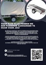 Goedkoop een aanhanger met huif of kipfunctie huren, Aanhangwagen