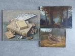 3x olieverf schilderij, Antiek en Kunst, Ophalen