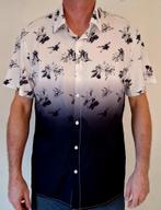 Shein Heren Overhemd XXL - Zwart/Wit Bloemen, Kleding | Heren, Overhemden, Shein, Zwart, Ophalen of Verzenden, Zo goed als nieuw