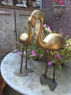 Vintage koperen vogels flamingo orgineel jaren 60 design, Antiek en Kunst, Ophalen of Verzenden