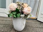 Keramische vaas met kunstbloemen (pioenrozen), Ophalen, Gebruikt, Binnen