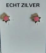 Zilveren sterretjes oorknopjes nieuw, Ophalen of Verzenden, Nieuw, Roze, Oorbellen