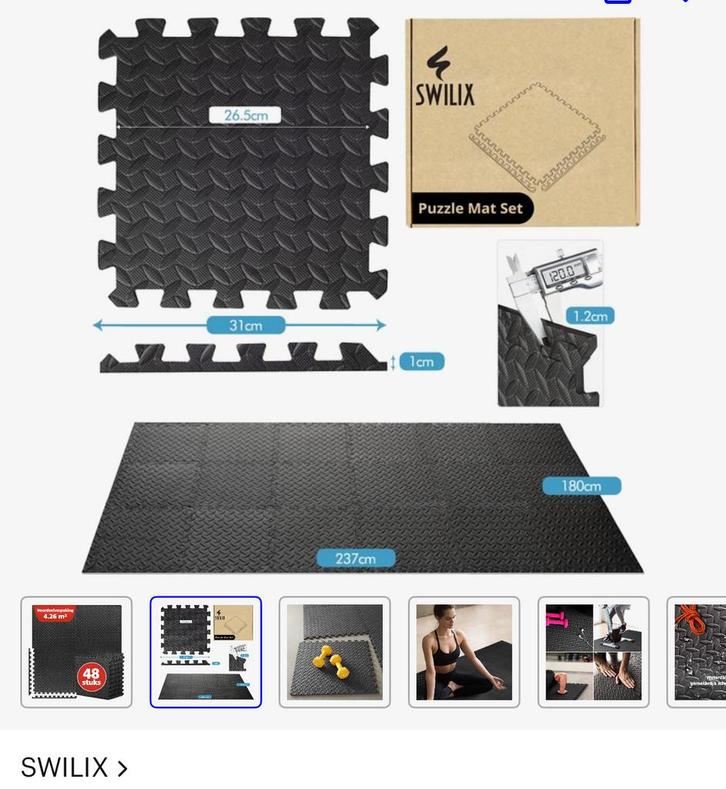 Puzzelmatten, Sport en Fitness, Fitnessmaterialen, Zo goed als nieuw, Fitnessmat, Ophalen